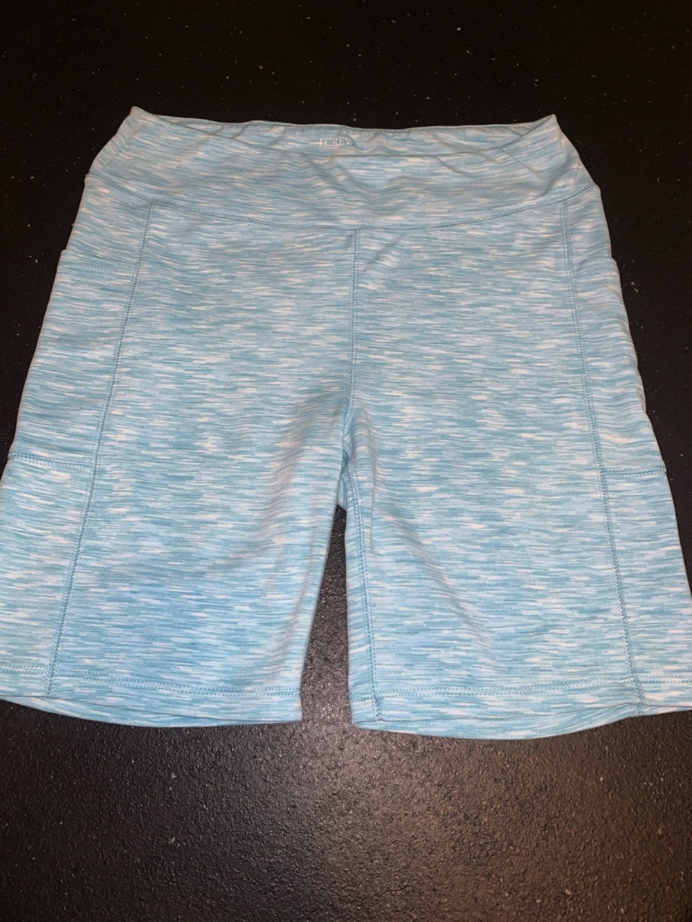 J. Crew Women’s Heathered Light Blue Bike Shorts